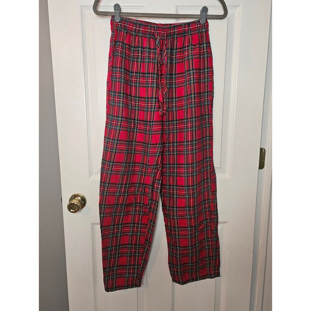 Macy's mens red &‎ green plaid pj bottoms size small